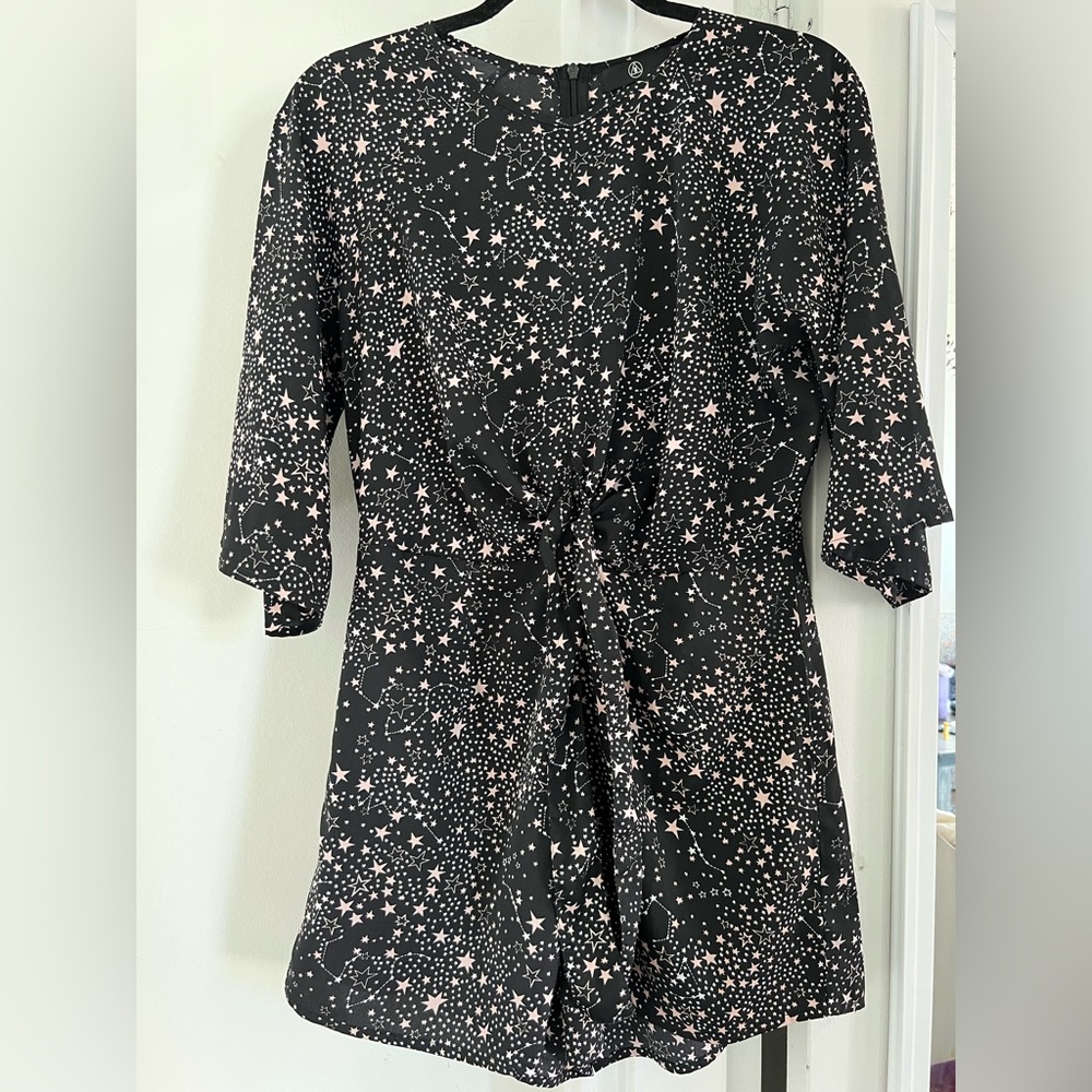 Missguided Silky Star Print Romper